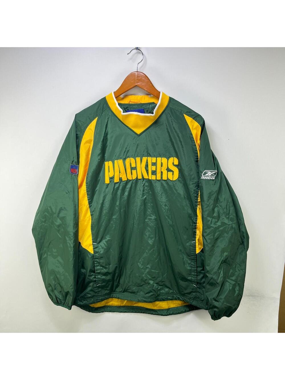 Vintage 90s Green Bay Packers Windbreaker Jacket Large